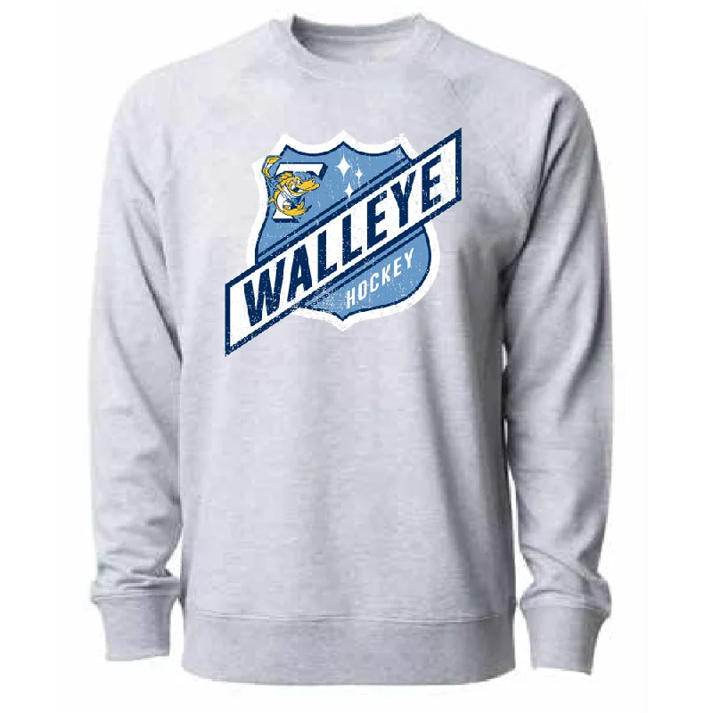 Toledo Walleye Highway Crewneck Sweatshirt Hoodie with Mesh Breathable Sporty