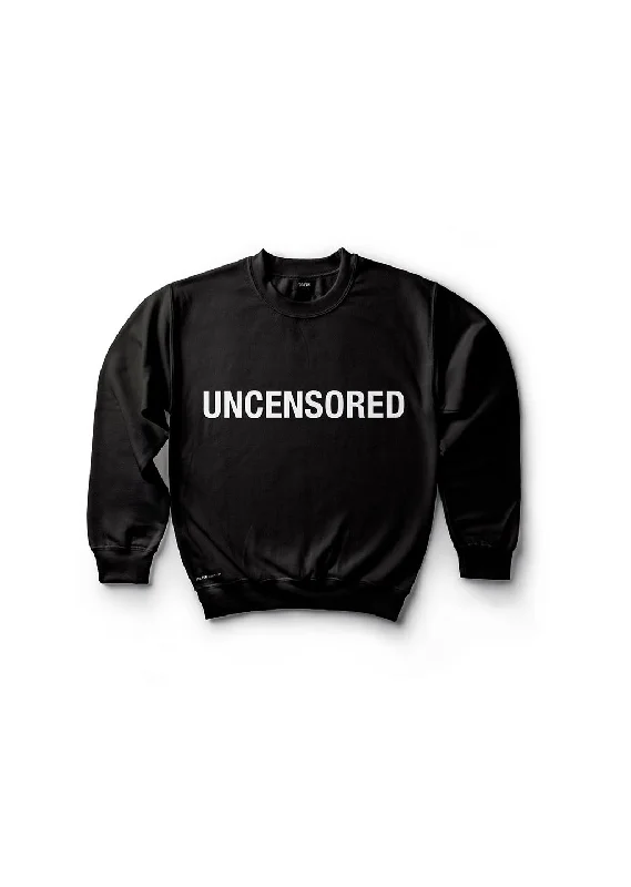 Uncensored / Sweatshirt Hoodie with Drop Shoulder Relaxed Streetwear
