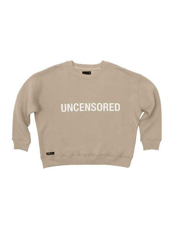 Uncensored / Women Sweatshirt Hoodie with Earth Tones Natural Calm