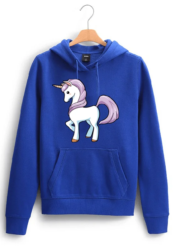 Unicorn WOMEN HOODIE Hoodie with Distressed Vintage Worn