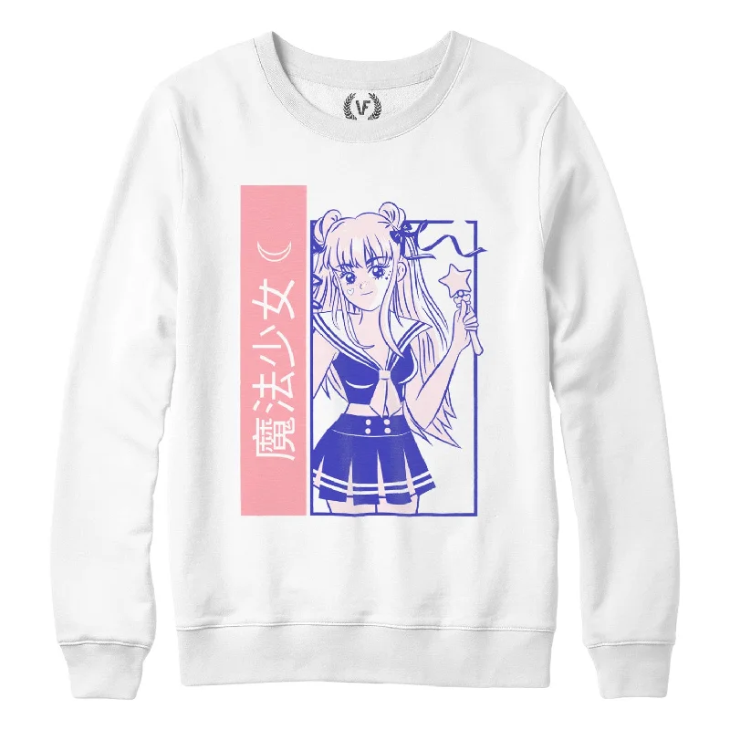 Magical Girl : Sweatshirt Hoodie with Raglan Sleeves Sporty Comfortable