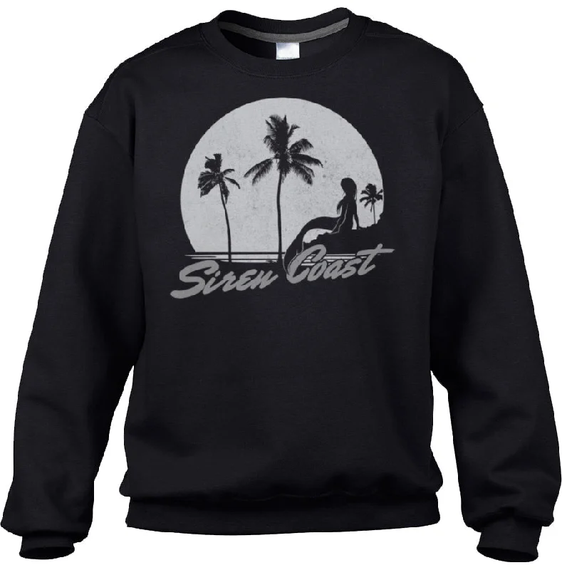 Unisex Siren Coast Sweatshirt Hoodie with Puffed Sleeves Voluminous Trendy