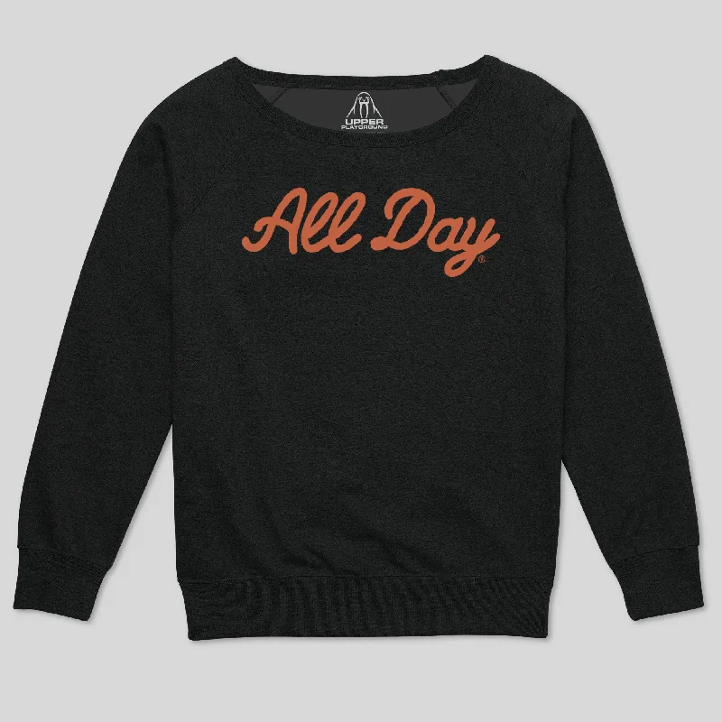 ALL DAY WOMEN'S SCOOP NECK SWEATSHIRT Hoodie with Longline Fit Extended Stylish