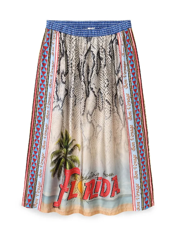 Vanessa Snake Midi Skirt wrap skirt elegant