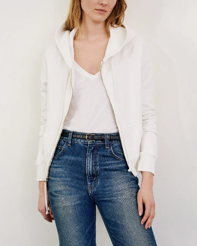 Callie Zip Hoodie Hoodie with Hem Lace Feminine Delicate