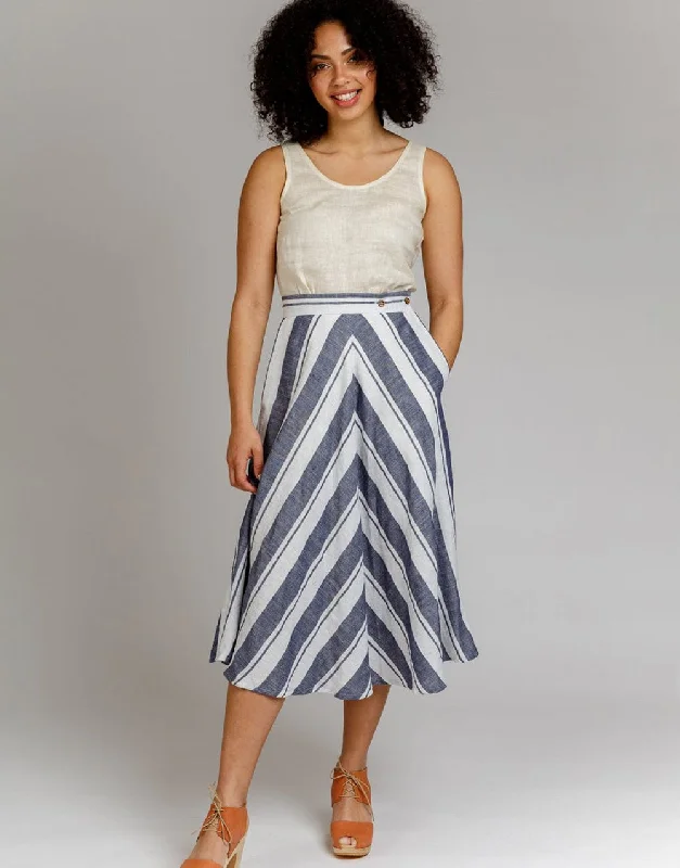 Wattle Skirt Sewing Pattern, Megan Nielsen silk skirt smooth