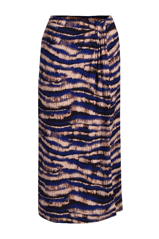 Husk LUNA SKIRT - Print cashmere skirt fine