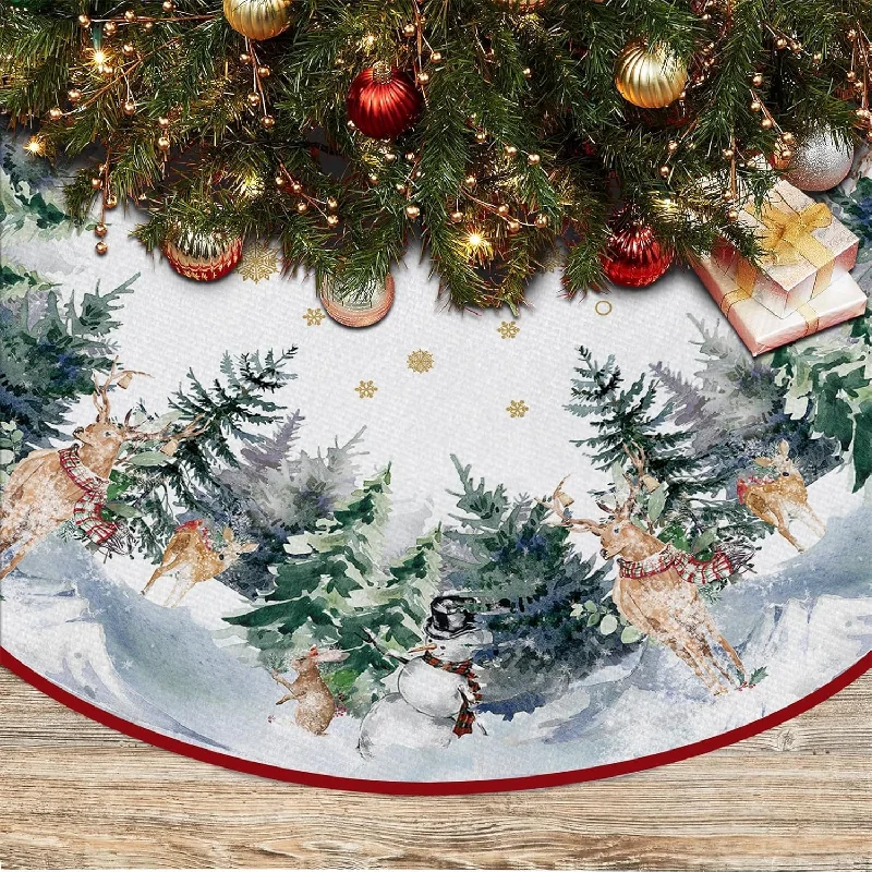 Winter Reindeer Pencil Tree Skirt - 48" tulle skirt dreamy