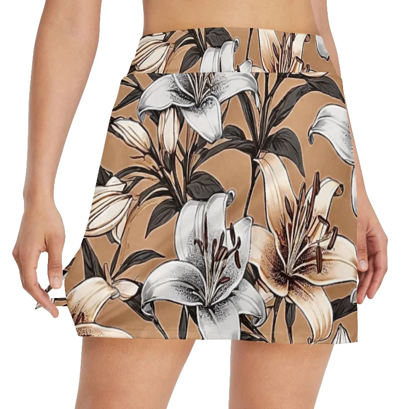 Women's Golf Skirt with Pocket (D64) leather skirt modern